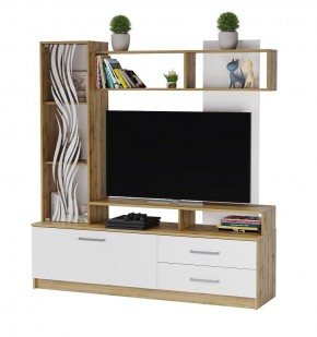 ДАРЬЯ Гостиная (Дуб Вотан/Белый глянец) в Ишиме - ishim.mebel24.online | фото 4