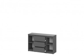 ДЕНВЕР Комод 3 ящика двухстворчатый (Графит серый) в Ишиме - ishim.mebel24.online | фото 3