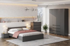 ДЕНВЕР Шкаф четырехстворчатый (Графит серый) в Ишиме - ishim.mebel24.online | фото 3