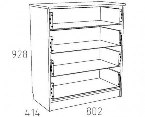 Детская Акварель Комод НМ 013.71-01 М (Капучино/Дуб Сонома) в Ишиме - ishim.mebel24.online | фото 3