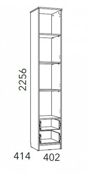 Детская Фанк Шкаф для белья с ящиками НМ 013.01-02 М1 в Ишиме - ishim.mebel24.online | фото 3