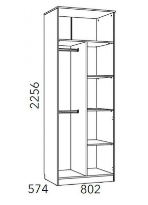 Детская Фанк Шкаф для одежды НМ 014.07 М в Ишиме - ishim.mebel24.online | фото 3