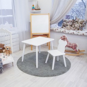 Детский комплект стол и стул «Мишка» Rolti Baby (белый/белый, массив березы/мдф) в Ишиме - ishim.mebel24.online | фото 2