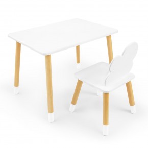 Детский комплект стол и стул «Облачко» Rolti Baby (белый/береза, массив березы/мдф) в Ишиме - ishim.mebel24.online | фото