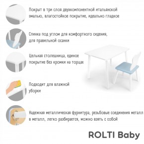 Детский комплект стол и стул «Облачко» Rolti Baby  (голубая столешница/белое сиденье/белые ножки) в Ишиме - ishim.mebel24.online | фото 4