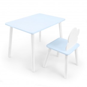 Детский комплект стол и стул «Облачко» Rolti Baby  (голубая столешница/голубое сиденье/белые ножки) в Ишиме - ishim.mebel24.online | фото