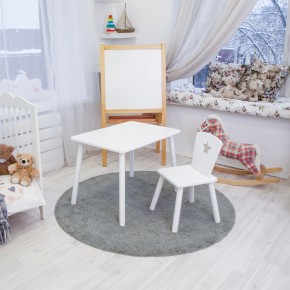 Детский комплект стол и стул «Звезда» Rolti Baby (белый/белый, массив березы/мдф) в Ишиме - ishim.mebel24.online | фото 2