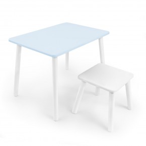 Детский комплект стол и табурет Rolti Baby (голубая столешница/белое сиденье/белые ножки) в Ишиме - ishim.mebel24.online | фото