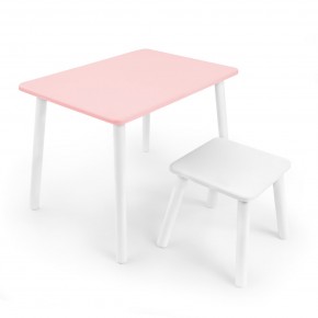 Детский комплект стол и табурет Rolti Baby (розовая столешница/белое сиденье/белые ножки) в Ишиме - ishim.mebel24.online | фото