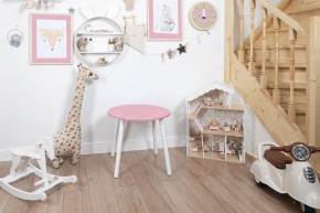 Детский стол круглый Rolti Baby (розовый/белый, массив березы/мдф) в Ишиме - ishim.mebel24.online | фото 1