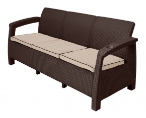 Диван Yalta Premium Sofa 3 Set (Ялта) шоколадный (+подушки под спину) в Ишиме - ishim.mebel24.online | фото 1