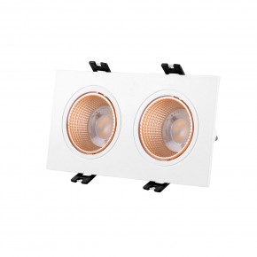 DK3072-WBR Встраиваемый светильник, IP 20, 10 Вт, GU5.3, LED, белый/бронзовый, пластик в Ишиме - ishim.mebel24.online | фото 1