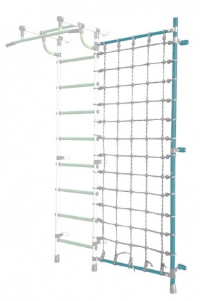 Дополнительная стойка к пристенному ДСК Pastel с сеткой для лазания, цв. бирюзовый в Ишиме - ishim.mebel24.online | фото