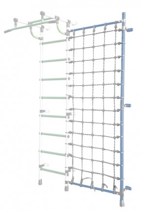 Дополнительная стойка к пристенному ДСК Pastel с сеткой для лазания, цв. голубой в Ишиме - ishim.mebel24.online | фото