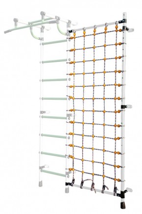 Дополнительная стойка к пристенному ДСК с сеткой для лазания, цв. белый в Ишиме - ishim.mebel24.online | фото
