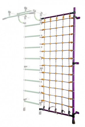 Дополнительная стойка к пристенному ДСК с сеткой для лазания, цв. фиолетовый в Ишиме - ishim.mebel24.online | фото