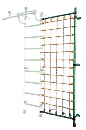Дополнительная стойка к пристенному ДСК с сеткой для лазания, цв. зеленый в Ишиме - ishim.mebel24.online | фото