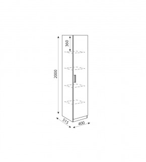 Дуглас (подростковая) М03 Пенал в Ишиме - ishim.mebel24.online | фото 2