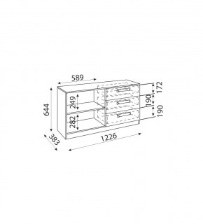 Дуглас (подростковая) М12 ТВ - тумба в Ишиме - ishim.mebel24.online | фото 2