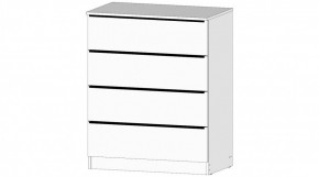 ЭЛЕГАНТ Комод 4 ящика (белый) в Ишиме - ishim.mebel24.online | фото
