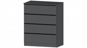 ЭЛЕГАНТ Комод 4 ящика (графит) в Ишиме - ishim.mebel24.online | фото