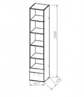 ГЕОМЕТРИЯ ГМТ.07 пенал открытый в Ишиме - ishim.mebel24.online | фото 2