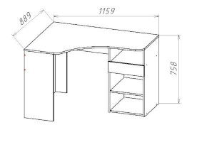 ГЕОМЕТРИЯ ГМТ.10 Стол угловой в Ишиме - ishim.mebel24.online | фото 2