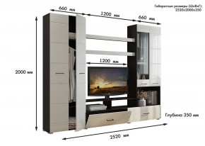 Гостиная Альфа МДФ (Венге/Белый глянец) в Ишиме - ishim.mebel24.online | фото 3