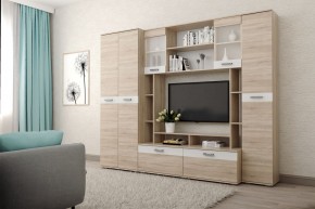 Гостиная Белла (Дуб Сонома/Белый глянец) в Ишиме - ishim.mebel24.online | фото 1