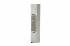 ИТАЛИЯ П-400 Пенал 2дв. (дуб крафт белый) в Ишиме - ishim.mebel24.online | фото 2