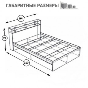 Камелия Кровать 0900, цвет венге/дуб лоредо, ШхГхВ 93,5х217х78,2 см., сп.м. 900х2000 мм., без матраса, основание есть в Ишиме - ishim.mebel24.online | фото 4