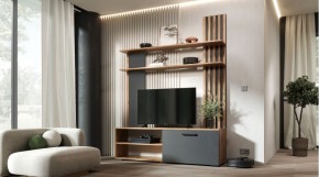 КАРОЛИНА Гостиная (дуб вотан/графит) в Ишиме - ishim.mebel24.online | фото