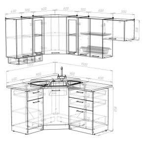 КИРА Кухонный гарнитур Литл ( 1300*2000 мм ) в Ишиме - ishim.mebel24.online | фото 2