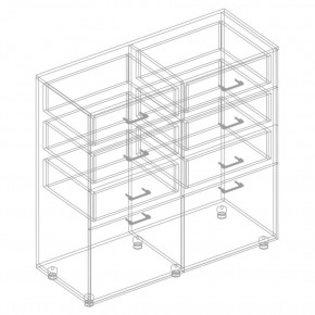 Комод 2 ств. с 6 ящиками "Сандра" в Ишиме - ishim.mebel24.online | фото 4