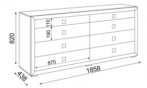 Комод большой Глэдис М27 (Дуб Золотой/Цемент светлый) в Ишиме - ishim.mebel24.online | фото 2