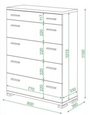 Комод Домино Лайт КМ-2 в Ишиме - ishim.mebel24.online | фото 2