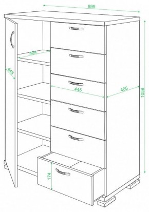 Комод Домино ТБ-6МН в Ишиме - ishim.mebel24.online | фото 2