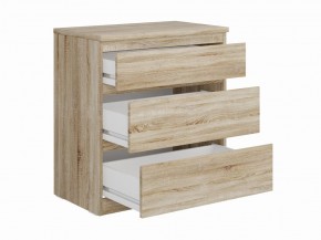 Комод КАСТОР с тремя ящиками, цвет Дуб Сонома в Ишиме - ishim.mebel24.online | фото 2