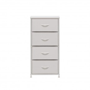 Комод Leset Линкс 4 ящ. (к/з), Каркас Белый, ящики Белые в Ишиме - ishim.mebel24.online | фото 1
