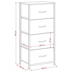 Комод Leset Линкс 4 ящ. (к/з), Каркас Белый, ящики Белые в Ишиме - ishim.mebel24.online | фото 8