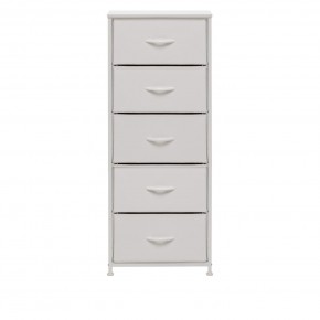 Комод Leset Линкс 5 ящ. (к/з), Каркас Белый, ящики Белые в Ишиме - ishim.mebel24.online | фото 1