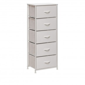 Комод Leset Линкс 5 ящ. (к/з), Каркас Белый, ящики Белые в Ишиме - ishim.mebel24.online | фото 3