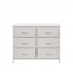 Комод Leset Линкс 6 ящ. (к/з), Каркас Белый, ящики Белые в Ишиме - ishim.mebel24.online | фото 1