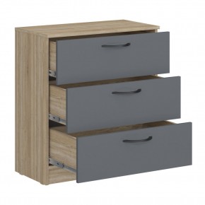 Комод мини Дублин (Дуб Сонома/Графит) в Ишиме - ishim.mebel24.online | фото 2