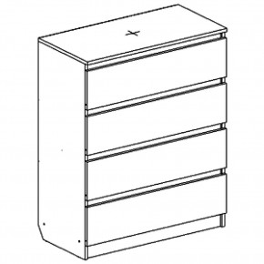Комод с 4 ящиками "Бьянко" в Ишиме - ishim.mebel24.online | фото 3