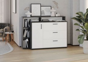 Комод с дверкой и тремя ящиками (графит/белый) в Ишиме - ishim.mebel24.online | фото 3