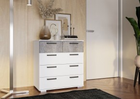 Комод Стандарт-5 NEW (белый/цемент светлый) в Ишиме - ishim.mebel24.online | фото 3