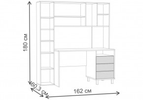 Компьютерный стол Комфорт 12.95 N дуб сонома / сатин в Ишиме - ishim.mebel24.online | фото 2