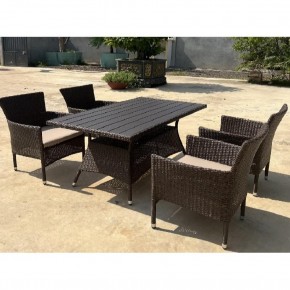 Комплект мебели из иск. ротанга AM-196B/T196 Brown 4Pcs (4+1) в Ишиме - ishim.mebel24.online | фото 3