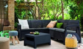 Комплект мебели угловой Корфу Релакс Сет (CORFU II RELAX SET) графит в Ишиме - ishim.mebel24.online | фото 3